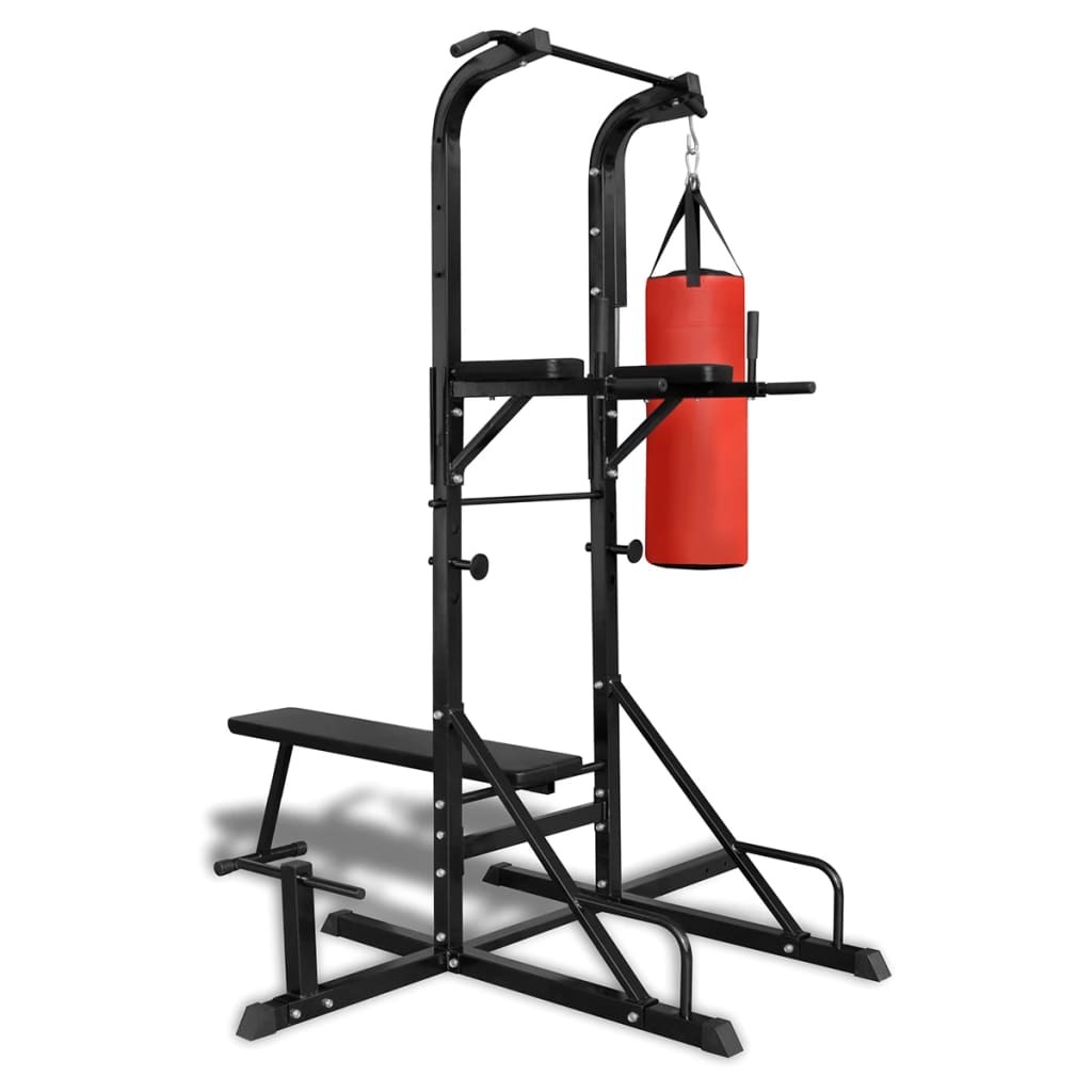 90667.jpg Power Tower with Sit-up Bench and Boxing Bag - Image 1