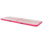 Inflatable Gymnastics Mat with Pump 157.4"x39.3"x3.9" PVC Pink - Image 4