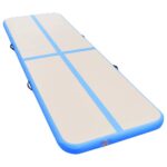 Inflatable Gymnastics Mat with Pump 157.4"x39.3"x3.9" PVC Blue - Image 3