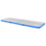 Inflatable Gymnastics Mat with Pump 157.4"x39.3"x3.9" PVC Blue - Image 4