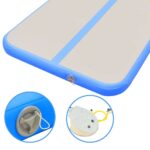 Inflatable Gymnastics Mat with Pump 157.4"x39.3"x3.9" PVC Blue - Image 7