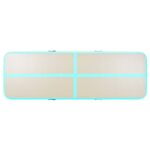 Inflatable Gymnastics Mat with Pump 157.4"x39.3"x3.9" PVC Green - Image 5