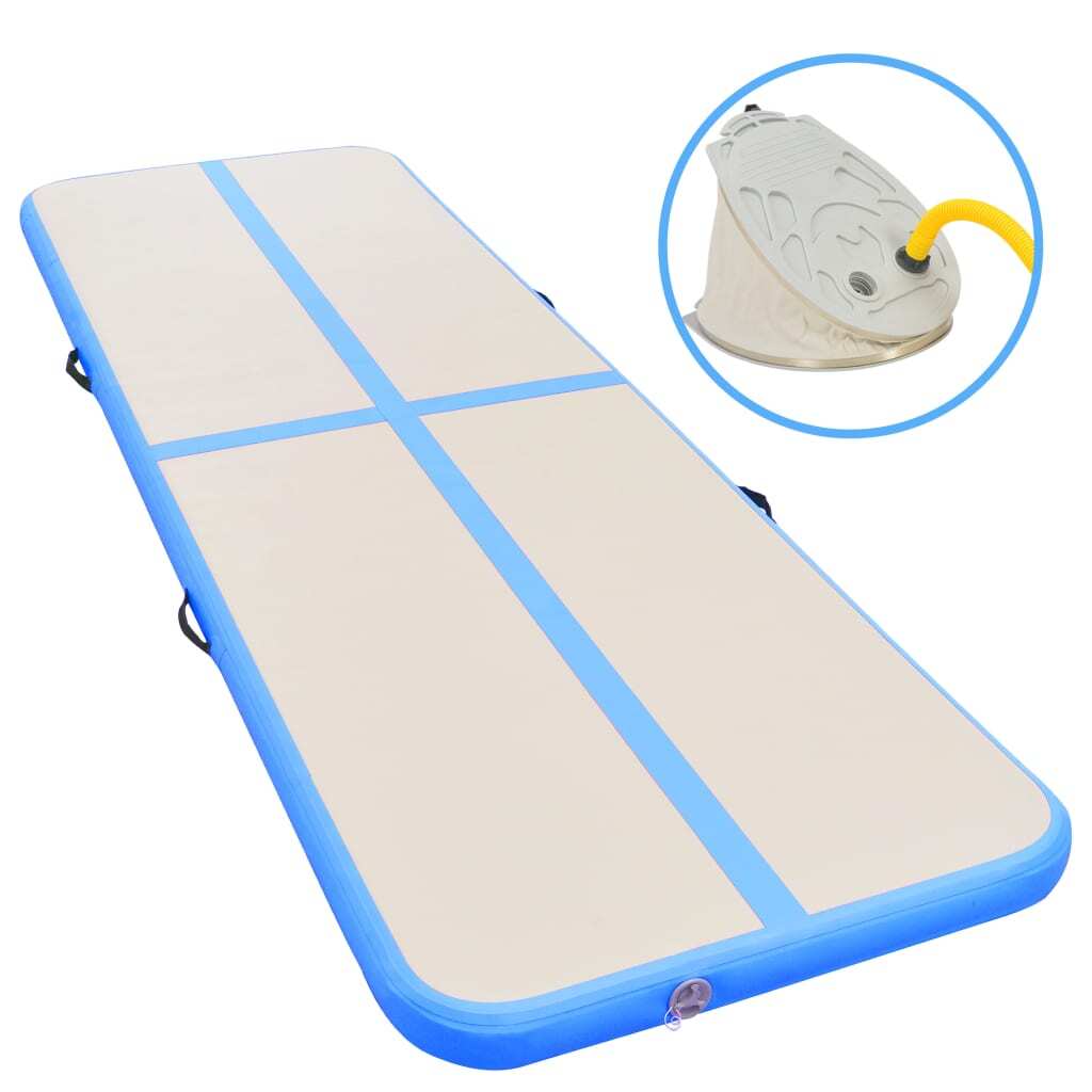 91928.jpg Inflatable Gymnastics Mat with Pump 315"x39.4"x3.9" PVC Blue - Image 1