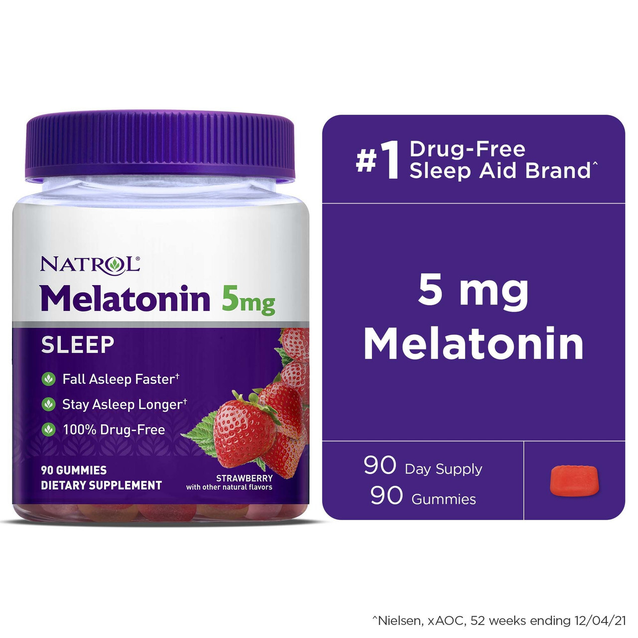 B-19787-1PK.jpg NTRL MELATONIN GUMM 5MG ( 1 X 90 CT ) - Image 1