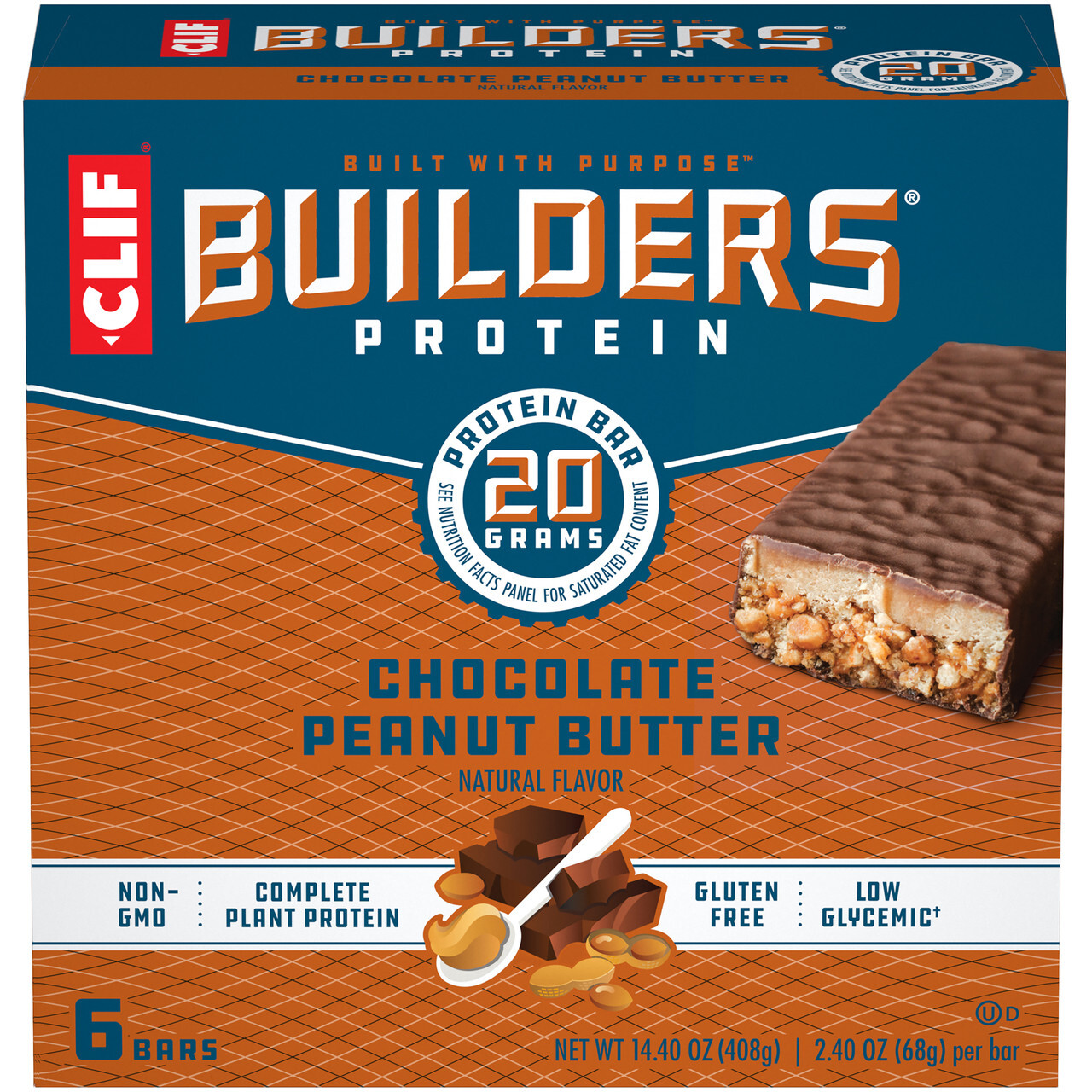 B-31532-6PK.jpg Clif builder choc pbtr ( 6 x 6 oz ) - Image 1