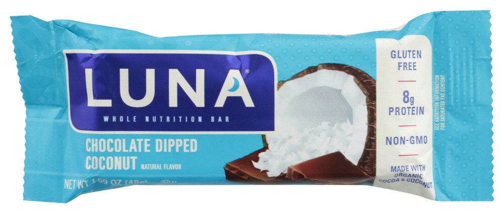 B-45288-15PK.jpg Clif Bar Organic Luna Chocolate Dipped Coconut (15x1.69 Oz) - Image 1