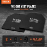 Weight Vest Plates, 14.5 LB Pairs, Premium Steel Weighted plates, Contoured Ergonomic Fit - WODs, Additional Weight for Weight Vests, for Strength Training, Running, Fitness, Heavy Workouts - Image 2