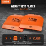 Curved Weight Vest Plates, 8.75 LB Pairs, Premium Steel Weighted plates, Contoured Ergonomic Fit - WODs, Additional Weight for Weight Vests, for Strength Training, Running, Heavy Workouts - Image 2