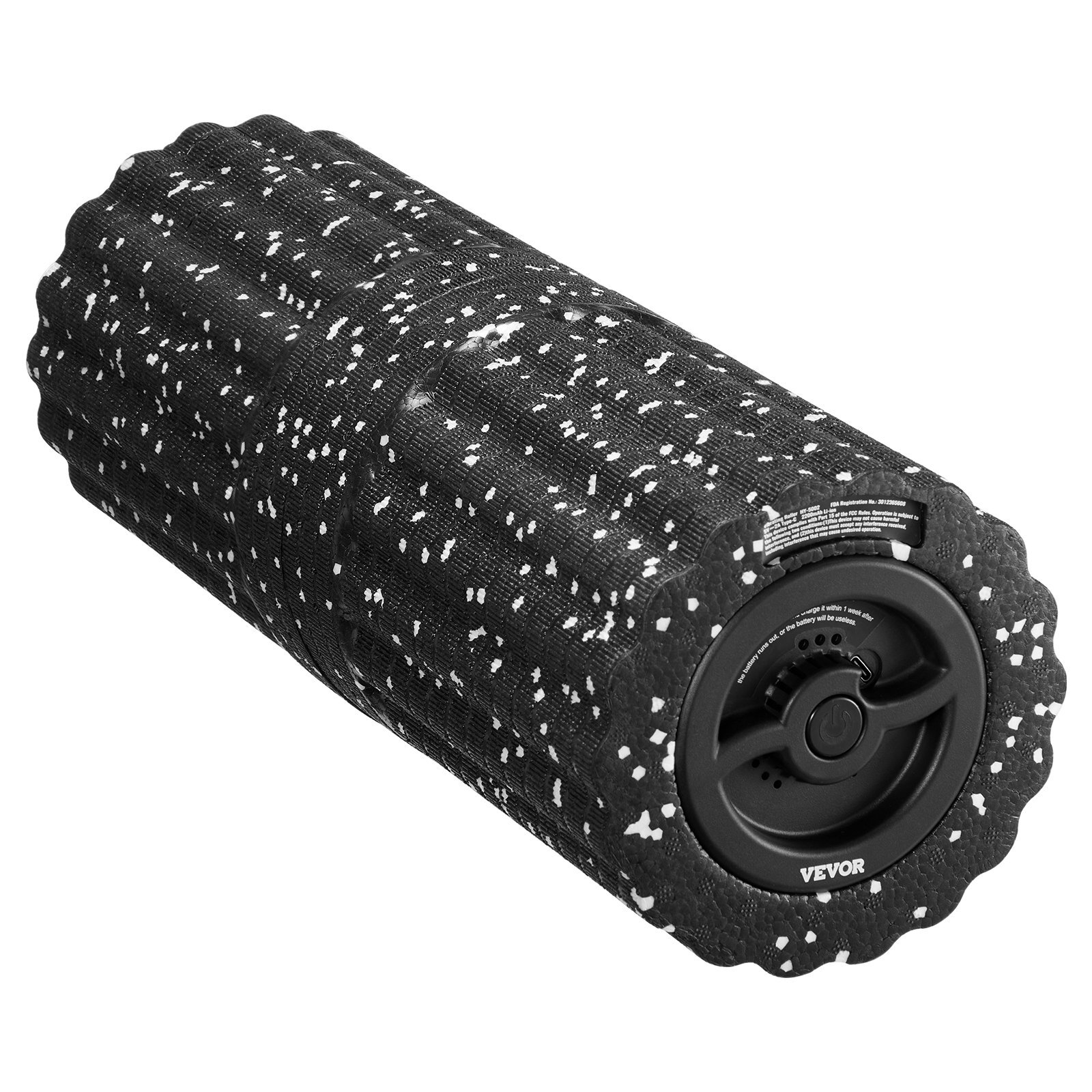 CGDDYTKEPP20RG7CFV9.jpg Vibrating Foam Roller, 4-Speed Electric Massage Roller, 16" Rechargeable Muscle Roller with 3D Texture, High Density EEP Foam Massager for Muscle Deep Tissue, Back Pain Relief, Exercise Recovery - Image 1