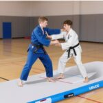 10x5 ft Wrestling Mat Inflatable, Martial Arts Thick Mat for Outdoor Indoor Home Gym Exercise, PVC Foldable Training Mats with 600W Air Pump, for Gymnastics Tatami Jiu Jitsu BJJ MMA Judo, Gray - Image 7