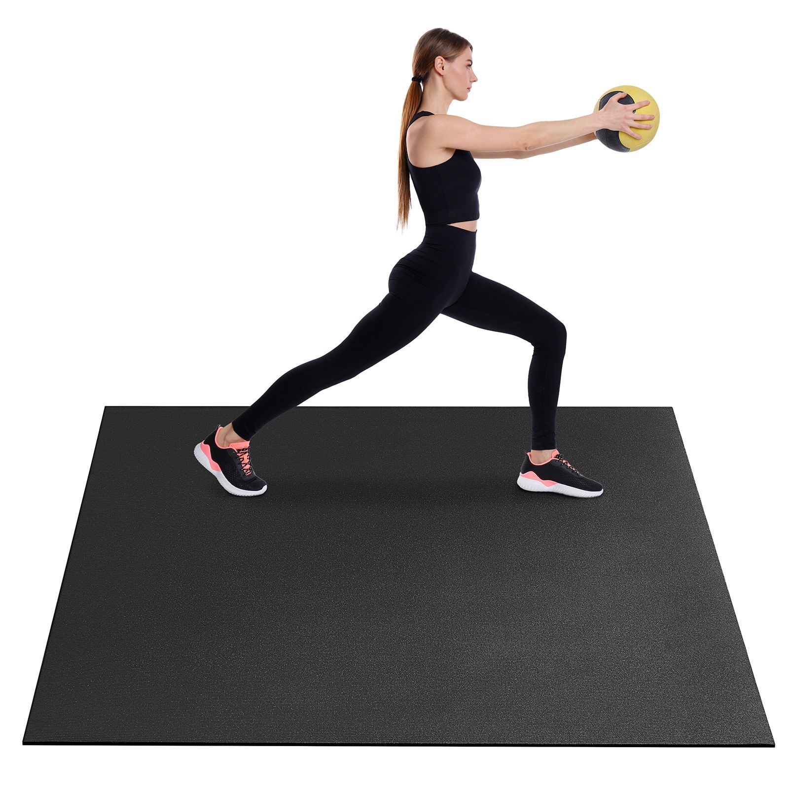 DXYJD5YC7YC0J4PNRV0.jpg Exercise Mat, Non Slip High Density Premium Yoga Mat, Exercise Yoga Mat for Men & Women, Fitness & Exercise Mat with Bag & Carry Strap, for All Types of Home Yoga, Pilate & Floor Workout (7x5ft) - Image 1