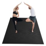 Exercise Mat, Non Slip High Density Premium Yoga Mat, Exercise Yoga Mat for Men Women, Fitness & Exercise Mat with Bag & Carry Strap, for All Types of Home Yoga, Pilate & Floor Workout (12x6ft)