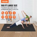 Exercise Mat, Non Slip High Density Premium Yoga Mat, Exercise Yoga Mat for Men & Women, Fitness & Exercise Mat with Bag & Carry Strap, for All Types of Home Yoga, Pilate & Floor Workout (9x6ft) - Image 2