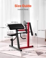 Preacher Curl Machine, 2 in 1 Bicep Curl Machine and Triceps Extension Machine, Seated Arm Isolated Bicep Station, Strength Training Workout Weight Bench, Exercise Equipment for Home Gym - Image 2
