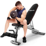 660 LBS Strength Training Bench with 10 Back and 3 Seat for Full Body Workout-Black - Image 4