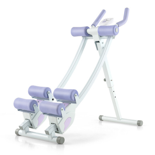 FH10082.jpg Ab Machine with LCD Monitor and 4 Adjustable Heights-Purple - Image 1