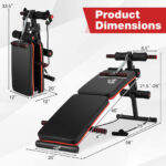 Multifunctional Sit up Bench 4 Position Adjustable Metal Workout Bench - Color: Black - Image 2