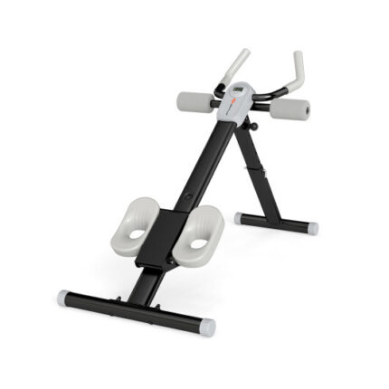 Adjustable Abdominal Trainer Ab Workout Machine Foldable Ab Cruncher-Black - Color: Black