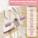 Adjustable Abdominal Trainer Ab Workout Machine Foldable Ab Cruncher-White - Color: White - Image 4