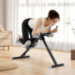 Adjustable Abdominal Trainer Ab Workout Machine Foldable Ab Cruncher-Black - Image 2