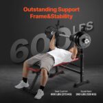6-in-1? Weight? Bench? Set,? 600lbs? Adjustable? Workout? Bench? Press,? Exercise? Sit? up? Bench? for? Home? Gym? Strength? Training,? Quick? Folding? Inc - Image 2