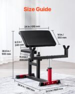 Preacher Curl Bench, Strength Training Biceps Machine, Max load 440 LBS Home Gym Equipment, Seated Arm Isolated Barbell Dumbbell Bicep Station, Adjustable Weight Benches for Home Gym - Image 2