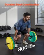 Trap Bar Hex Bar, Open-Ended Frame Hex Barbell, 2-Inch 800 LBS Capacity Shrug Bars with Knurled Grips, Weightlifting and Strength Training Equipment, Home Gym for Squats Deadlifts Shoulder Press