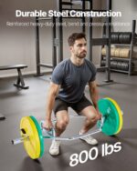 Trap Bar Hex Bar, 2-Inch Hex Barbell, 800 LBS Capacity Shrug Bars with Knurled Grips, Weightlifting and Strength Training Equipment, Home Gym for Squats, Deadlifts, Shoulder Presses, Silver