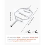 Trap Bar Hex Bar, 2-Inch Hex Barbell, 800 LBS Capacity Shrug Bars with Knurled Grips, Weightlifting and Strength Training Equipment, Home Gym for Squats, Deadlifts, Shoulder Presses, Silver - Image 6