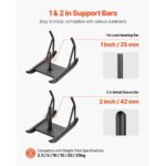Weight Sled, Steel Power Sled, Fitness Strength Training Sleds for Athletic Exercise Speed Improvement, Workout Fitness Equipment with Handle, Compatible with 1/2 in Weight Plates, Black - Image 3