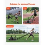 Weight Sled, Steel Power Sled, Fitness Strength Training Sleds for Athletic Exercise Speed Improvement, Workout Fitness Equipment with Handle, Compatible with 1/2 in Weight Plates, Black - Image 5