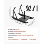 Weight Sled, Steel Power Sled, Fitness Strength Training Sleds for Athletic Exercise Speed Improvement, Workout Fitness Equipment with Handle, Compatible with 1/2 in Weight Plates, Black - Image 6