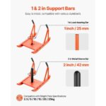 Weight Sled, Steel Power Sled, Fitness Strength Training Sleds for Athletic Exercise Speed Improvement, Workout Fitness Equipment with Handle, Compatible with 1/2 in Weight Plates, Orange - Image 3