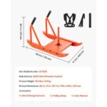 Weight Sled, Steel Power Sled, Fitness Strength Training Sleds for Athletic Exercise Speed Improvement, Workout Fitness Equipment with Handle, Compatible with 1/2 in Weight Plates, Orange - Image 6