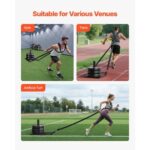 Weight Sled, Steel Power Sled, Fitness Strength Training Sleds for Athletic Exercise Speed Improvement, Workout Fitness Equipment with Harness, Compatible with 1/2 in Weight Plates, Black - Image 5