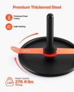 Weight Sled, Steel Power Sled, Fitness Strength Training Sleds for Athletic Exercise Speed Improvement, Workout Fitness Equipment with Harness, Compatible with 2 in Weight Plate, Orange & Black