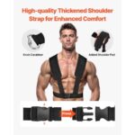 Weight Sled, Steel Power Sled, Fitness Strength Training Sleds for Athletic Exercise Speed Improvement, Workout Fitness Equipment with Harness, Compatible with 2 in Weight Plate, Orange & Black - Image 4