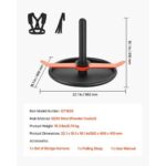 Weight Sled, Steel Power Sled, Fitness Strength Training Sleds for Athletic Exercise Speed Improvement, Workout Fitness Equipment with Harness, Compatible with 2 in Weight Plate, Orange & Black - Image 6