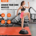 Half Exercise Ball Trainer, 23 inch Balance Ball Trainer, 660 lbs Capacity Stability Ball, Yoga Ball with Resistance Bands and Pump, Strength Fitness Ball for Home Gym, Full Body Workouts, Black - Image 2