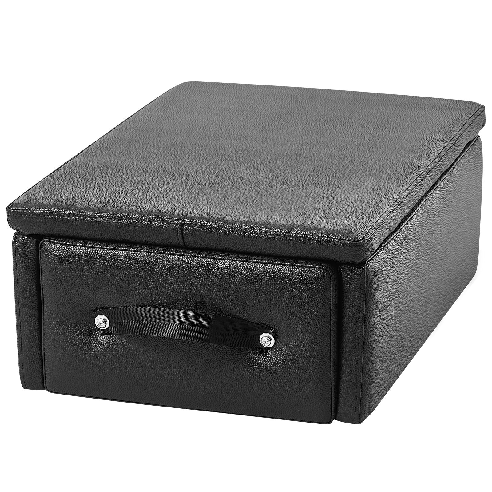 PLTFXMPG0000ZIP9AV0.jpg Pilates Box for Reformer, 25x17x9 In Pilates Reformers Sitting Box for Exercises, Premium PU and Wood Pilates Equipment Accessory, Improve Strength, Balance, Range of Motion Home Gym, Black - Image 1