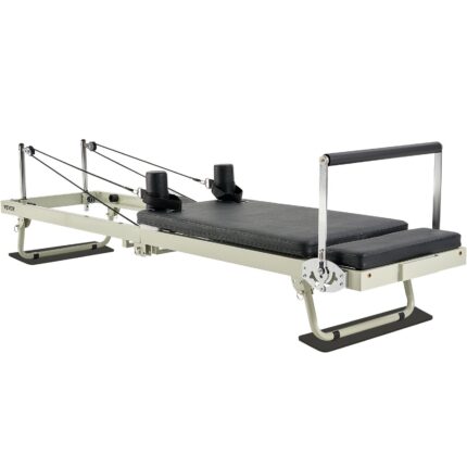 Foldable Pilates Reformer, Pilates Workout Machine for Home Gym Studio Use, Pilates Bed with Dual Resistance- Spring & Cord, Reformer Set for Advanced Users and Beginners, Up to 400 LBS