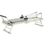 Foldable Pilates Reformer, Pilates Workout Machine for Home Gym Studio Use, Pilates Bed with Dual Resistance- Spring & Cord, Reformer Set for Advanced Users and Beginners, Up to 400 LBS