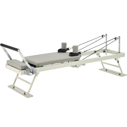 Foldable Pilates Reformer, Pilates Workout Machine for Home Gym Studio Use, Pilates Bed with Dual Resistance- Spring & Cord, Reformer Set for Advanced Users and Beginners, Up to 400 LBS