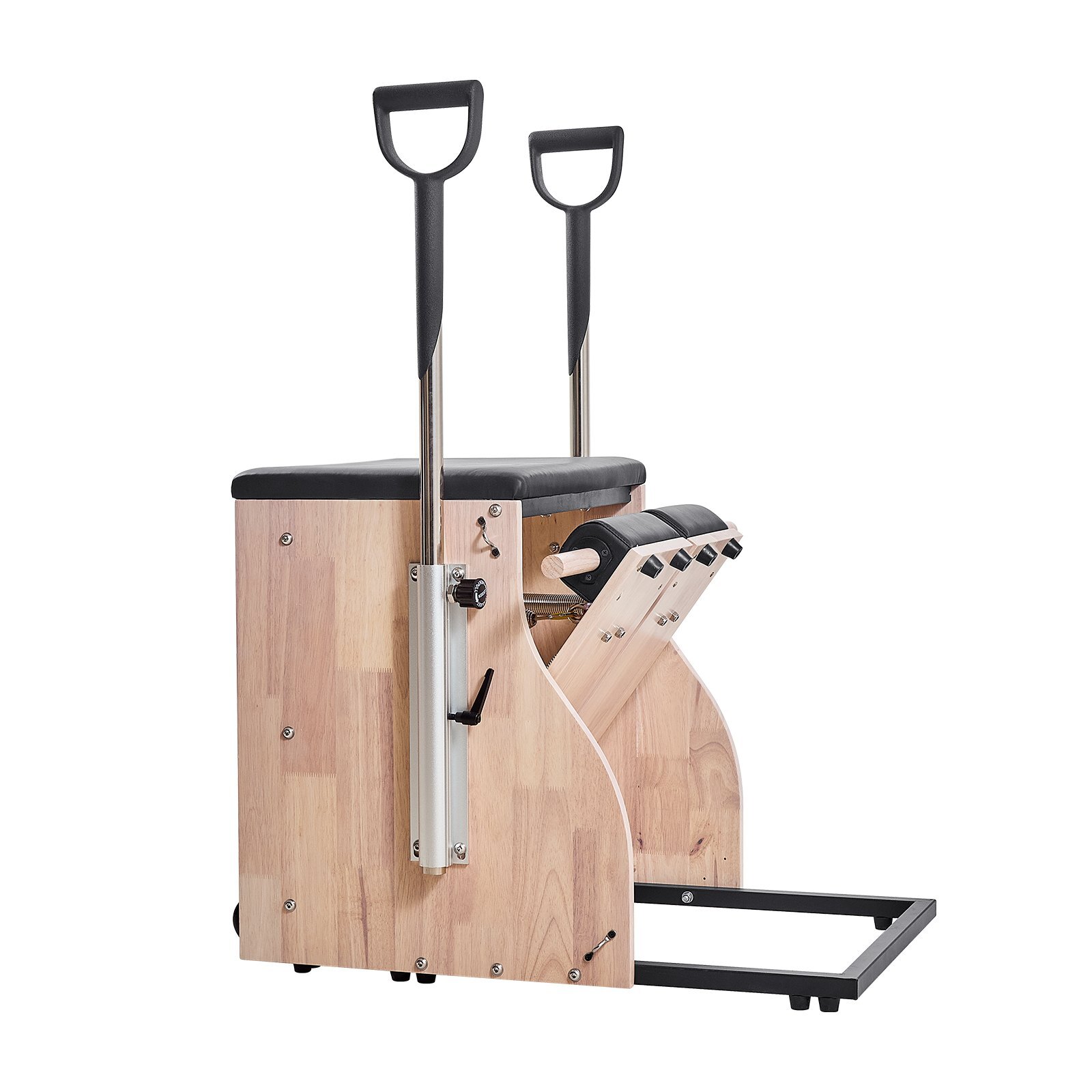 PLTWTYJSM000RTH7TV0.jpg Pilates Chair, Split-Pedal Stability Combo Chairs with Handles, Rubber Wood Frame Yoga Fitness Trainer, Exercise Reformer, Pilates Resistance-Workout Equipment, for Home Gym Studio Workout - Image 1