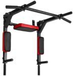 Multifunctional Pull Up Bar, Wall Mounted Chin Up Bar Dip Station for Home Gym, Heavy Duty Steel Upper Body Workout Pull Ups, Power Tower Set Training Equipment Fitness, 440 lbs Weight Capacity