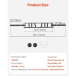 Multi-Grip? Barbell,? 2-inch? 3? Positions? Swiss? Bar,? 550? LBS? Capacity? Heavy? Duty? Swiss? Barbell? Training? Equipment,? with? 2? Collars? and? Knur - Image 6