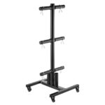 Weight Plate Rack, Vertical Weight Plate Tree for 2-Inch Weight Plates, Standard Weight Plate Tree with Wheels, 1000 lbs Load Capacity Weight Storage Holder, Home Gym Barbell Rack Storage Stand