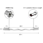 47 Inch Chrome Steel Home Gym Fitness Equipment Bar - Color: Silver - Image 5