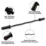 48 Inch Phosphate Steel Fitness Equipment Bar - Color: Black - Image 6