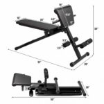 Multi-Functional Adjustable Full Body Exercise Weight Bench - Color: Black - Image 3